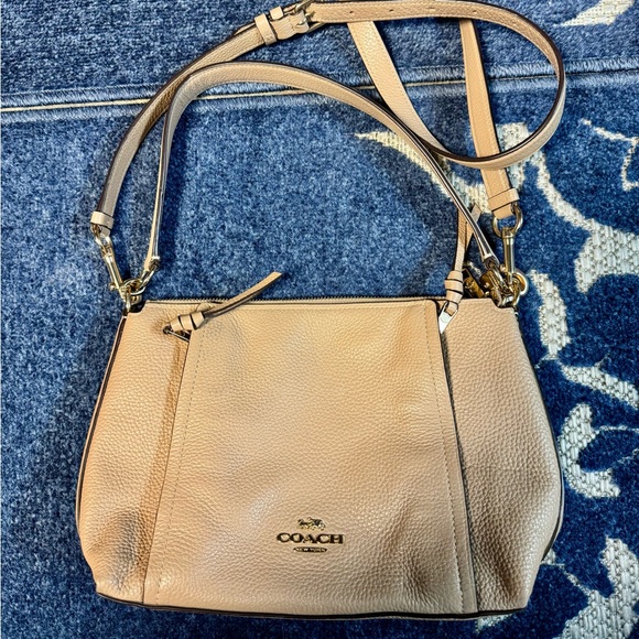 Coach Handbags - Coach Tan Leather Crossbody Bag